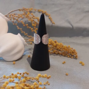 bague aluminium martelée